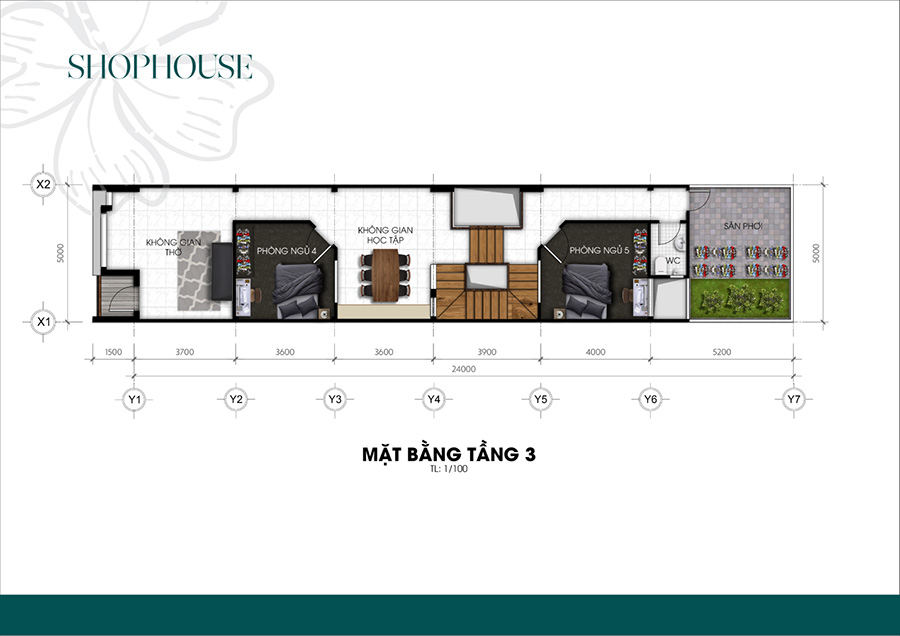Thiết kế sản phẩm shophouse – Nghĩa Hành New Center Floor 3
