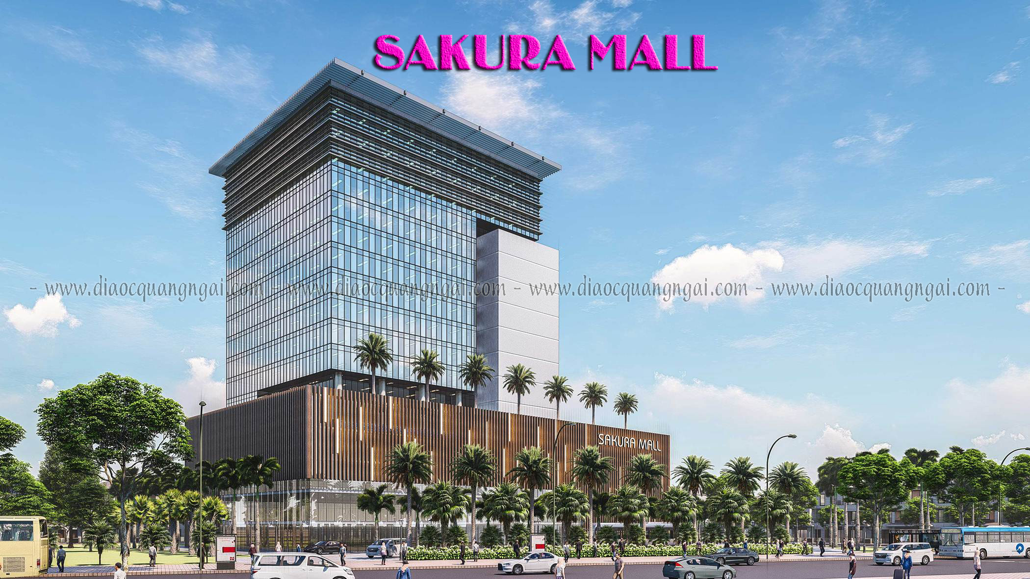 Trung tâm thương mại Sakura Mall tại dự án mang đến không gian mua sắm, giải trí hiện đại bậc nhất khu vực đông Quảng Ngãi